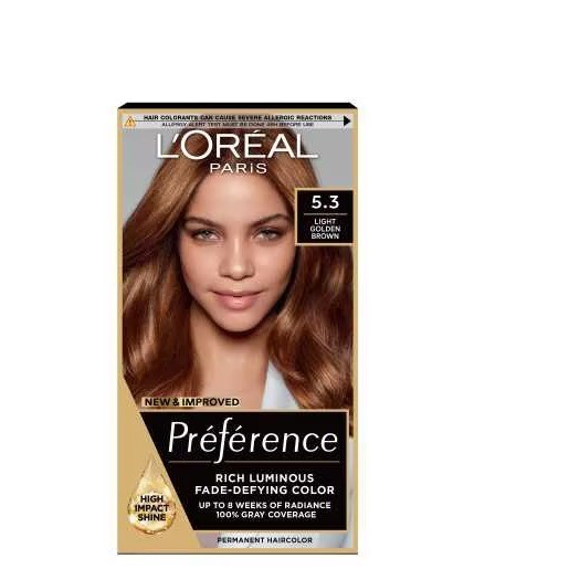 L'Oreal Recital Preference Hair Dye 5.3 Light Golden Brown